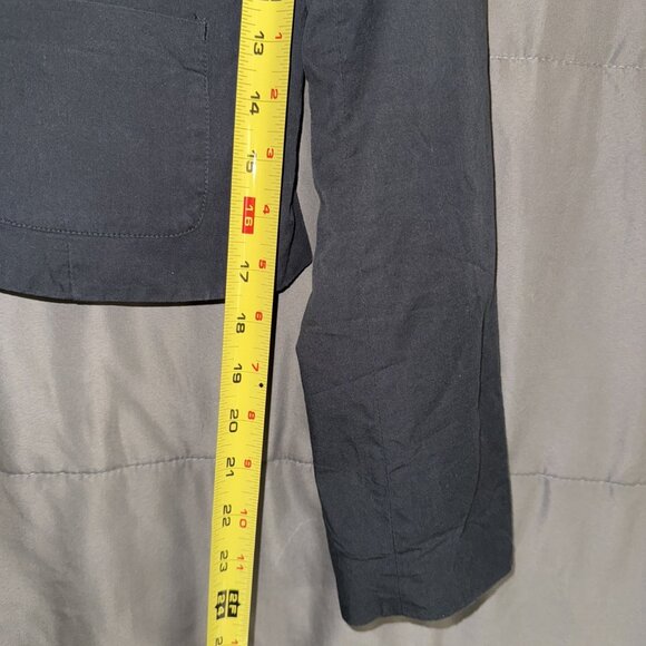 Divided by H&M Blazer Womens Sz 8 Black Pink Polka Dot Lined Pockets Cotton - Picture 8 of 11